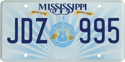 MS license plate JDZ995