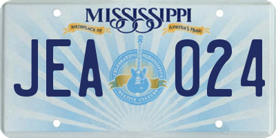 MS license plate JEA024