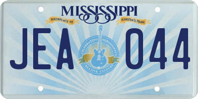 MS license plate JEA044