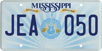 MS license plate JEA050