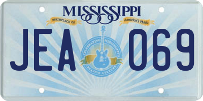 MS license plate JEA069