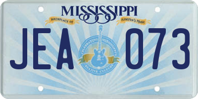 MS license plate JEA073