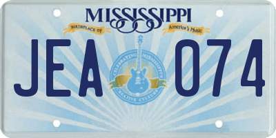 MS license plate JEA074