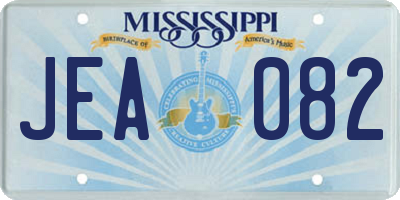 MS license plate JEA082