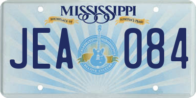 MS license plate JEA084