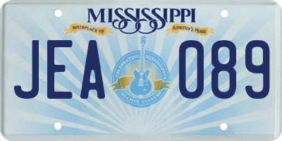 MS license plate JEA089