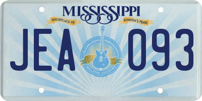 MS license plate JEA093