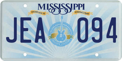 MS license plate JEA094