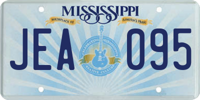 MS license plate JEA095