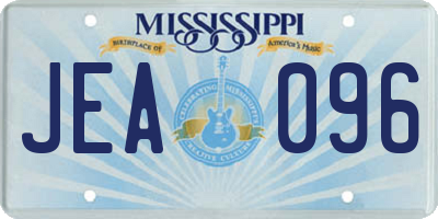 MS license plate JEA096
