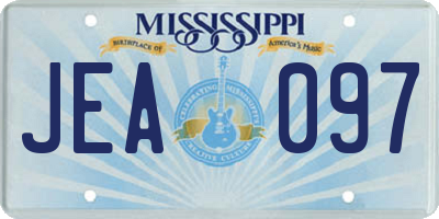 MS license plate JEA097