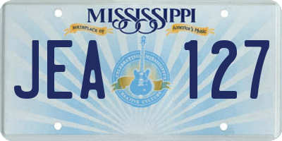 MS license plate JEA127