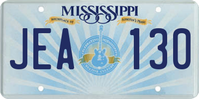 MS license plate JEA130