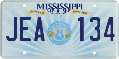 MS license plate JEA134