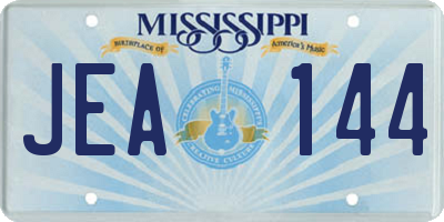 MS license plate JEA144
