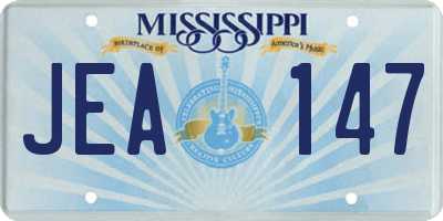 MS license plate JEA147