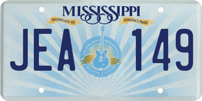 MS license plate JEA149