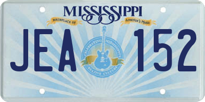 MS license plate JEA152