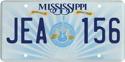 MS license plate JEA156