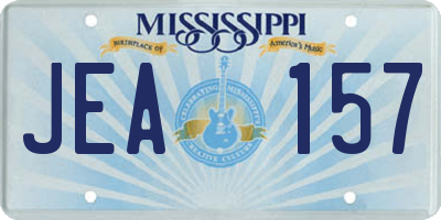 MS license plate JEA157