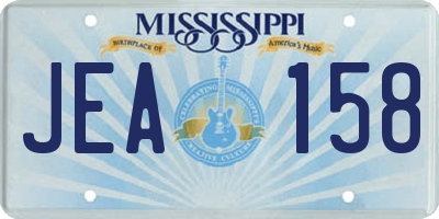 MS license plate JEA158