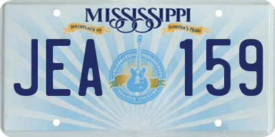 MS license plate JEA159