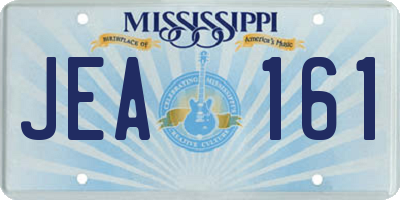 MS license plate JEA161