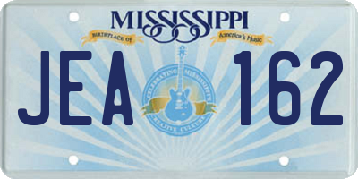 MS license plate JEA162