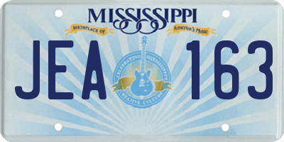 MS license plate JEA163