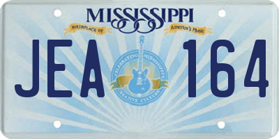 MS license plate JEA164