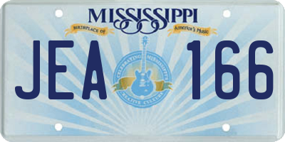 MS license plate JEA166
