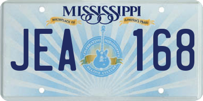 MS license plate JEA168