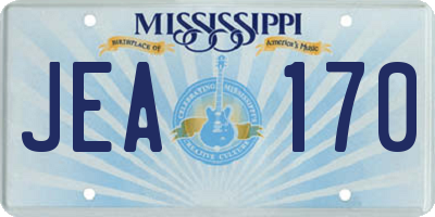 MS license plate JEA170