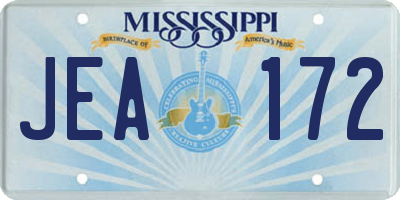 MS license plate JEA172