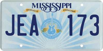 MS license plate JEA173