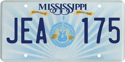 MS license plate JEA175