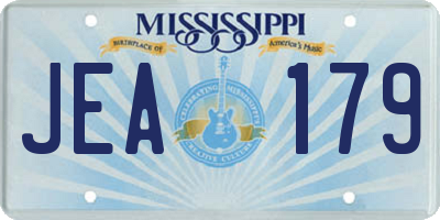 MS license plate JEA179