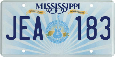MS license plate JEA183