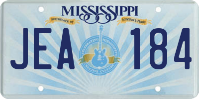 MS license plate JEA184