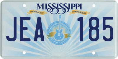 MS license plate JEA185
