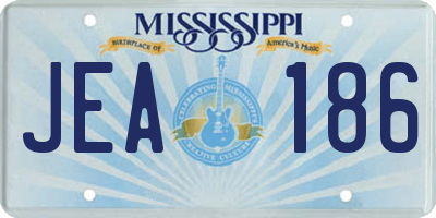 MS license plate JEA186