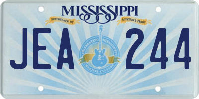 MS license plate JEA244