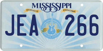 MS license plate JEA266
