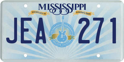 MS license plate JEA271