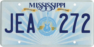 MS license plate JEA272