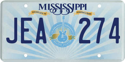 MS license plate JEA274