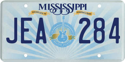 MS license plate JEA284