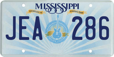 MS license plate JEA286