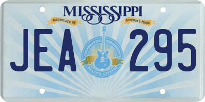MS license plate JEA295