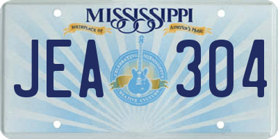 MS license plate JEA304